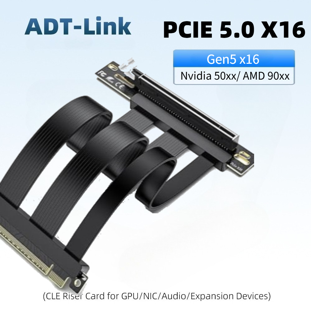 Pcie 4.0 X16 Riser Cable 90 Degree - สายต่อ PCIe 5.0 x16 เหมาะสำหรับ GPU