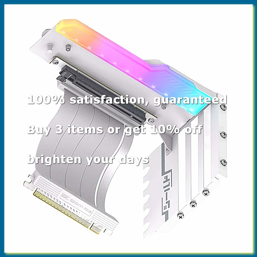 Pcie 4.0 X16 Riser Cable 90 Degree - ● ชุดยึดการ์ดจอแนวตั้งพร้อมสายริเซอร์ PCI-E 4.0 X16 รองรับการ์ดจอ