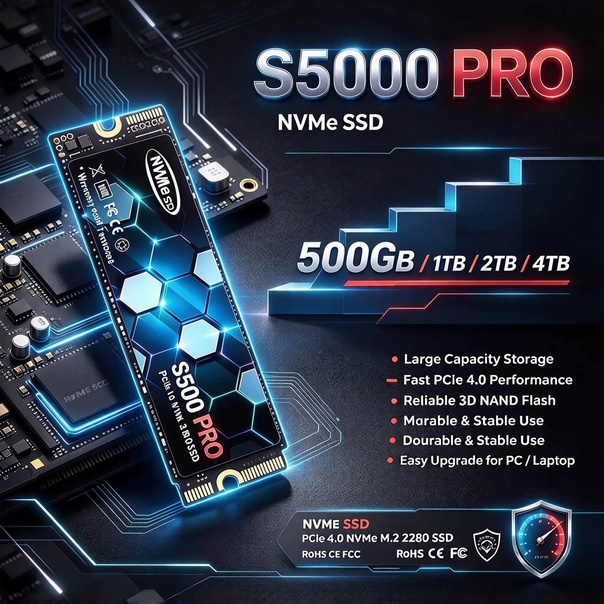 S5000 PRO M.2 PCIe 4.0 NVMe SS - M.2 Nvme 4Tb Pcie 4.0 Ssd บทวิจารณ์และราคา
