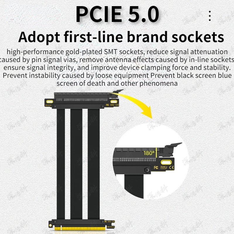 สายต่อ PCIe 5.0 x16 เหมาะสำหรั - Pcie 4.0 X16 Riser Cable 90 Degree บทวิจารณ์และราคา