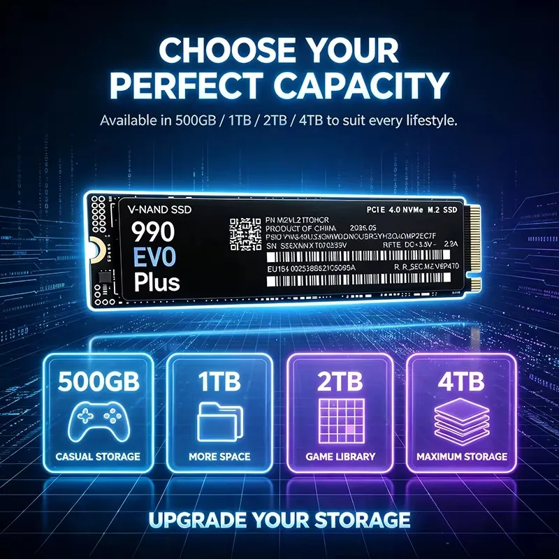 990 EVO Plus 500GB-4TB TLC 3D  - M.2 Nvme 4Tb Pcie 4.0 Ssd บทวิจารณ์และราคา