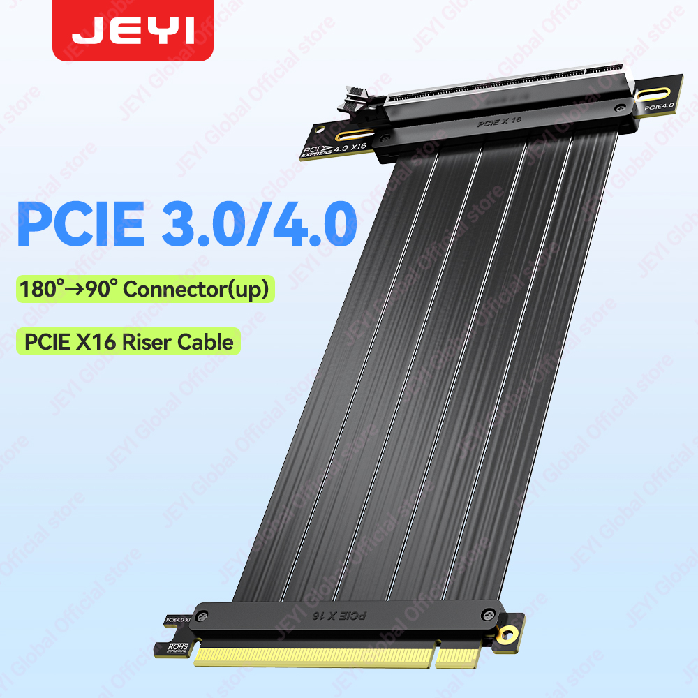 สายต่อ JEYI PCIe 4.0 แบบ 90 อง - Pcie 4.0 X16 Riser Cable 90 Degree บทวิจารณ์และราคา