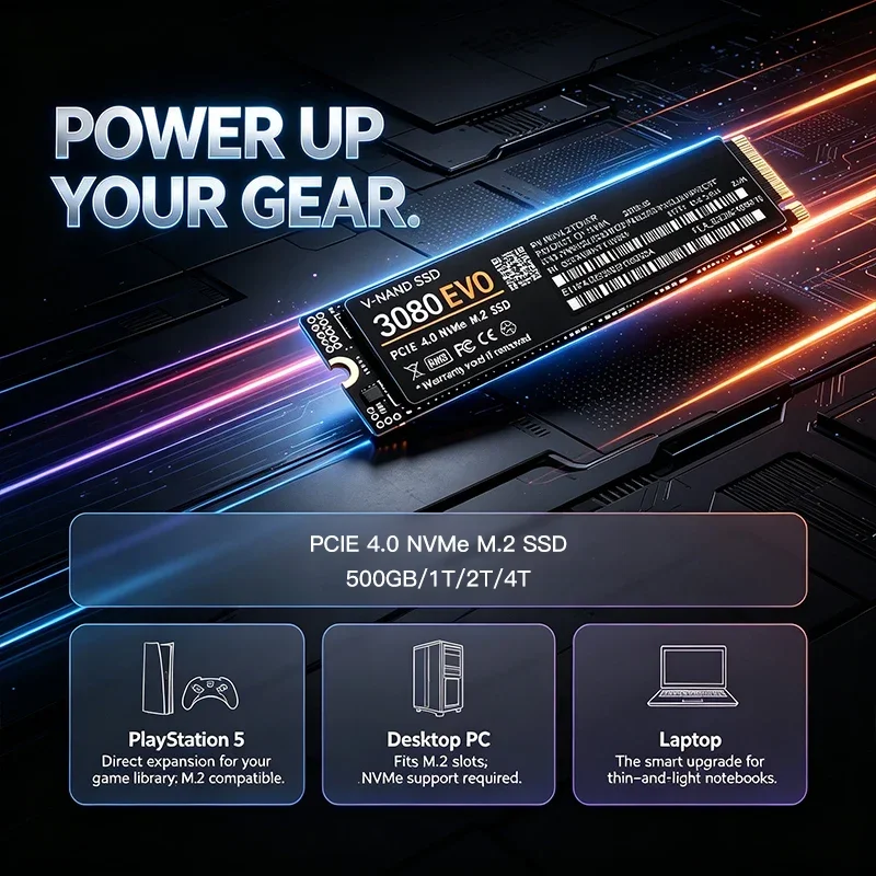 3080 EVO 1TB 2TB 4TB M.2 NVMe  - M.2 Nvme 4Tb Pcie 4.0 Ssd บทวิจารณ์และราคา