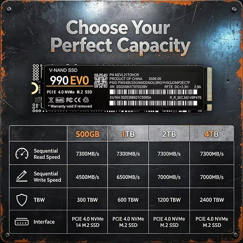 990 EVO M.2 2280 NVMe PCIe 4.0 - M.2 Nvme 4Tb Pcie 4.0 Ssd บทวิจารณ์และราคา